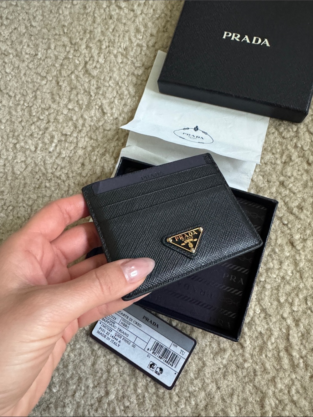 Prada Saffiano Leather card holder black - Picture 7 of 15